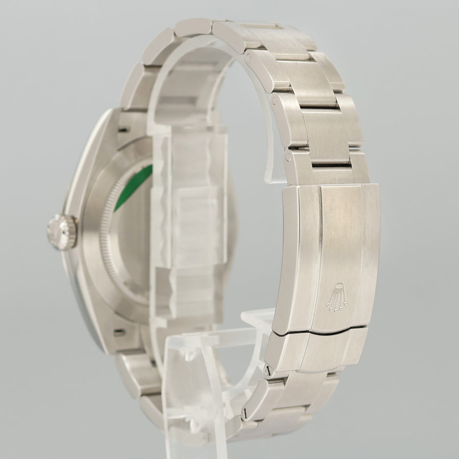 OCT 2025 NEW PAPERS 134300 Green Rolex Oyster Perpetual 41mm Stick Oyster Watch Box