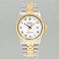 Rolex DateJust 36mm White Roman 16013 Two Tone Yellow Gold Steel Jubilee Watch Box