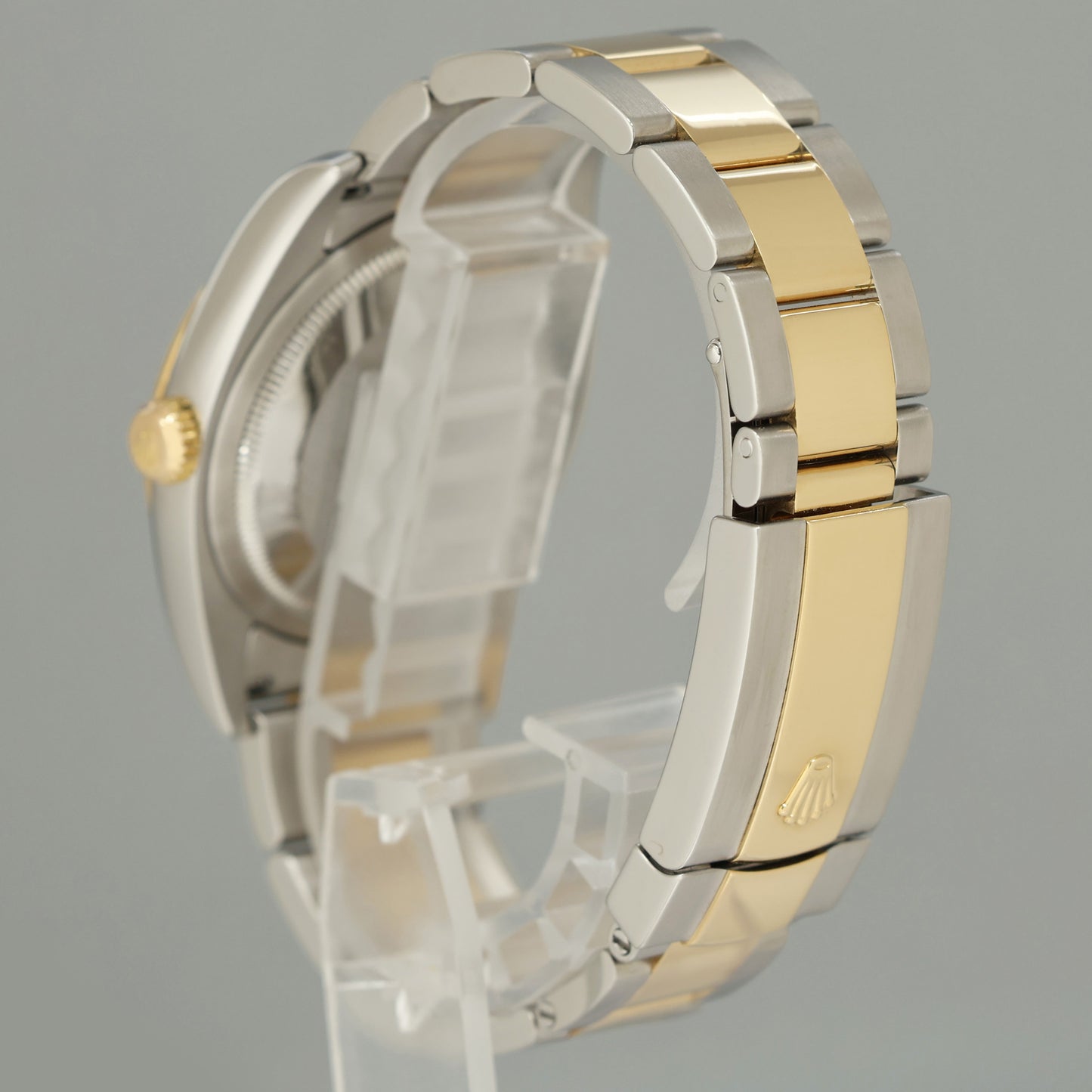 MINT Rolex DateJust Oyster Two Tone Yellow Gold Steel Black Tuxedo 36mm 116233 Watch