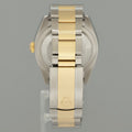 MINT Rolex DateJust Oyster Two Tone Yellow Gold Steel Black Tuxedo 36mm 116233 Watch