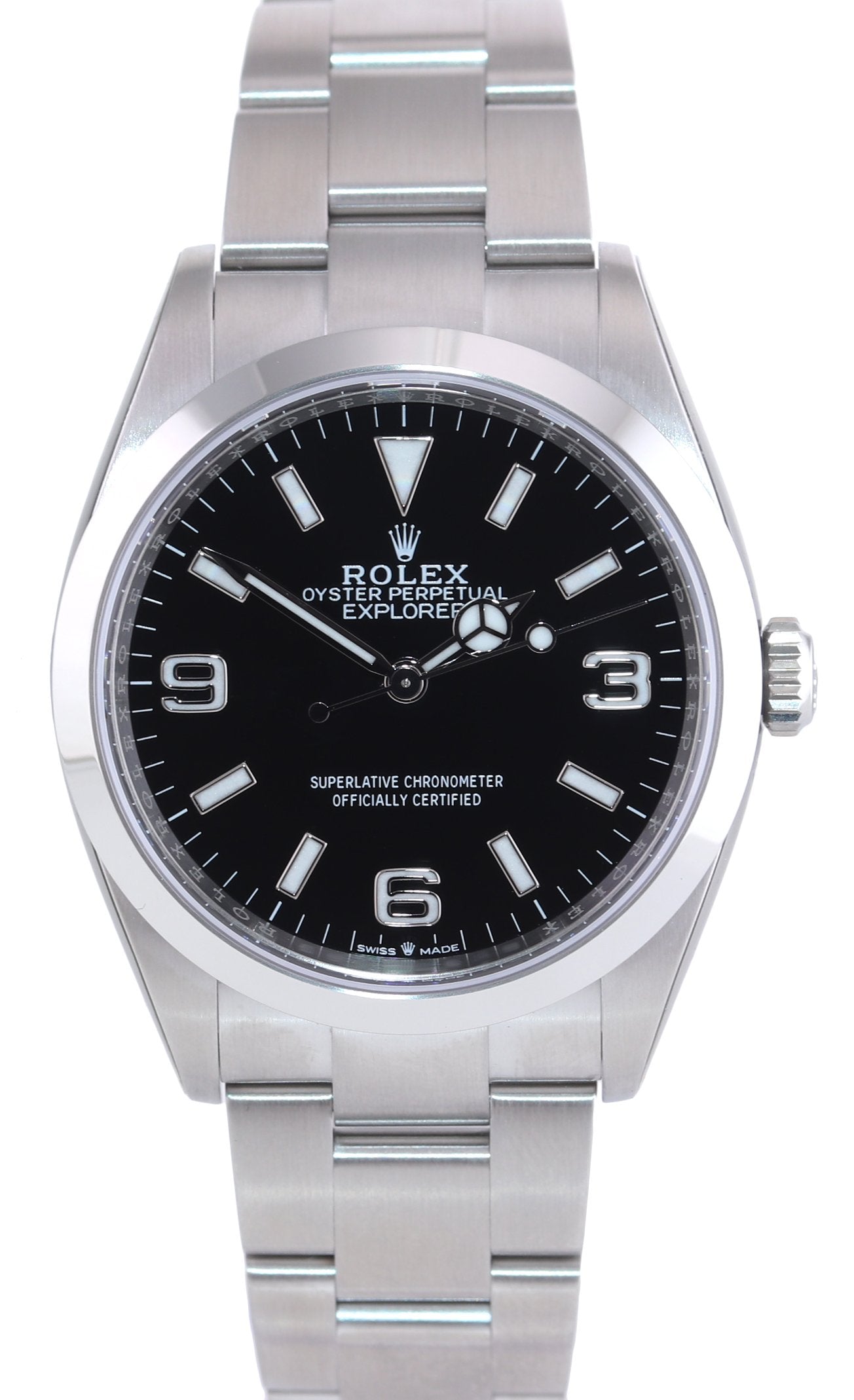 2022 NEW PAPERS Rolex Explorer Black Oyster Steel 36mm 124270 Watch Box