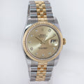 2009 MINT Rolex DateJust Jubilee Two Tone Gold Champagne Diamond 116233 Watch