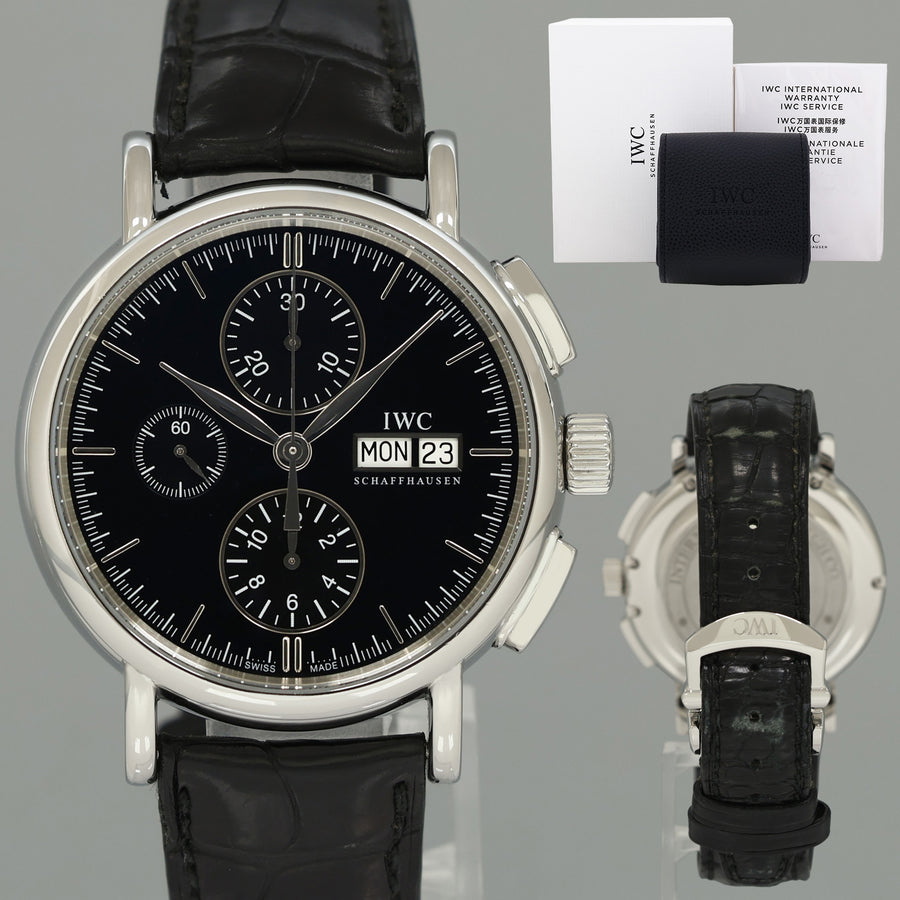 PAPERS MINT IWC Portofino Chronograph IW3783-03 Black 41mm Watch Box