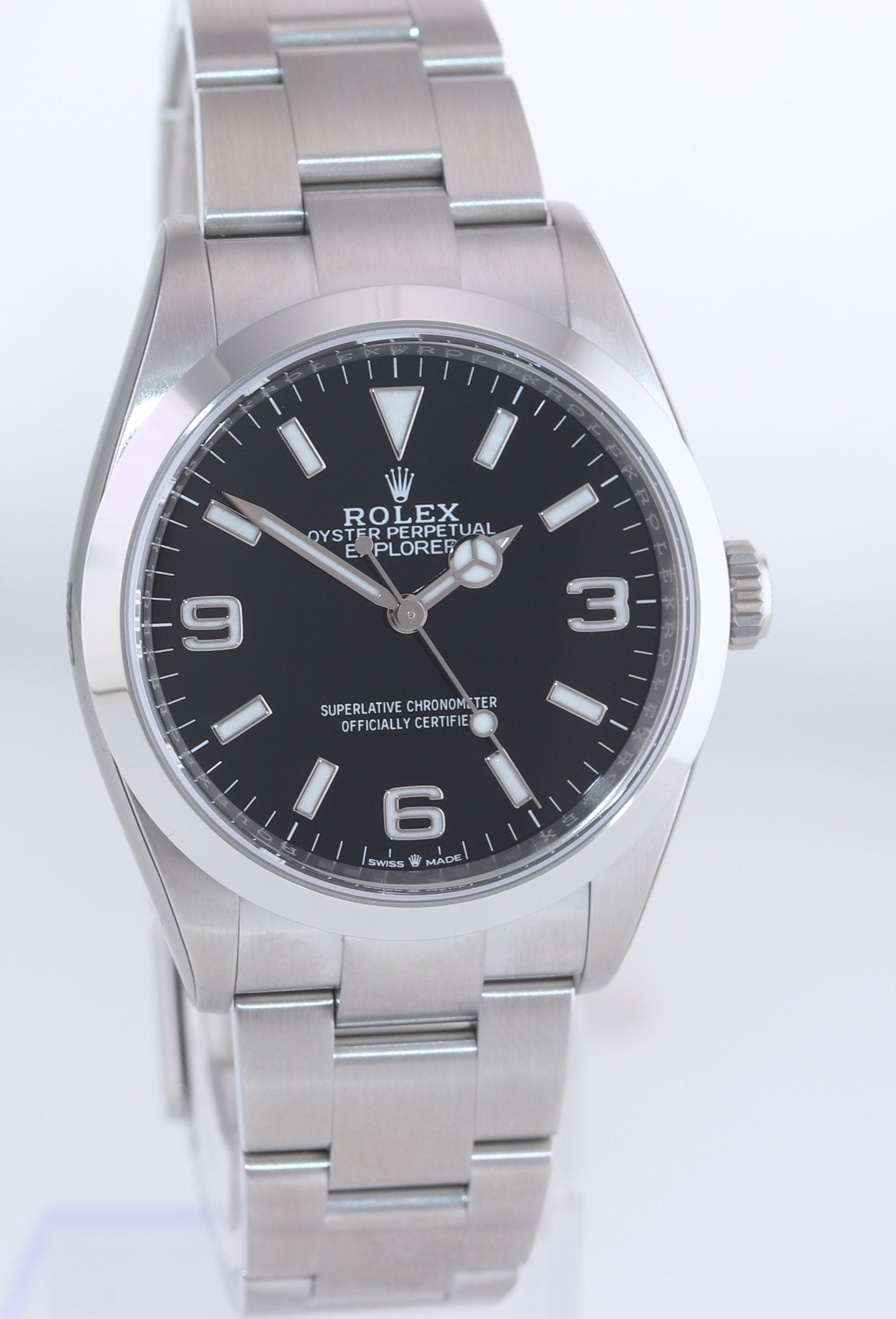 2022 NEW PAPERS Rolex Explorer Black Oyster Steel 36mm 124270 Watch Box