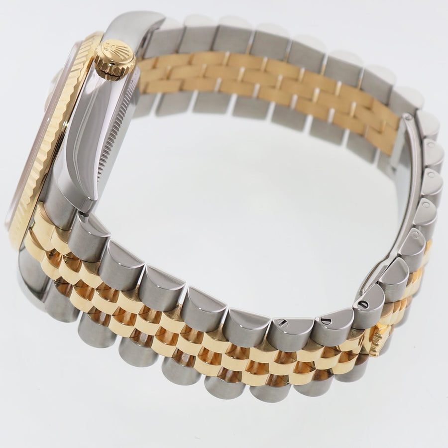 2009 MINT Rolex DateJust Jubilee Two Tone Gold Champagne Diamond 116233 Watch