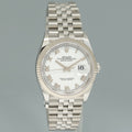 2020 MINT PAPERS Rolex DateJust White Roman 126234 Steel Jubilee White Gold Watch