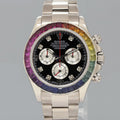 MINT Rolex Daytona Black Diamond Sapphire 116509 Cosmograph White Gold Watch
