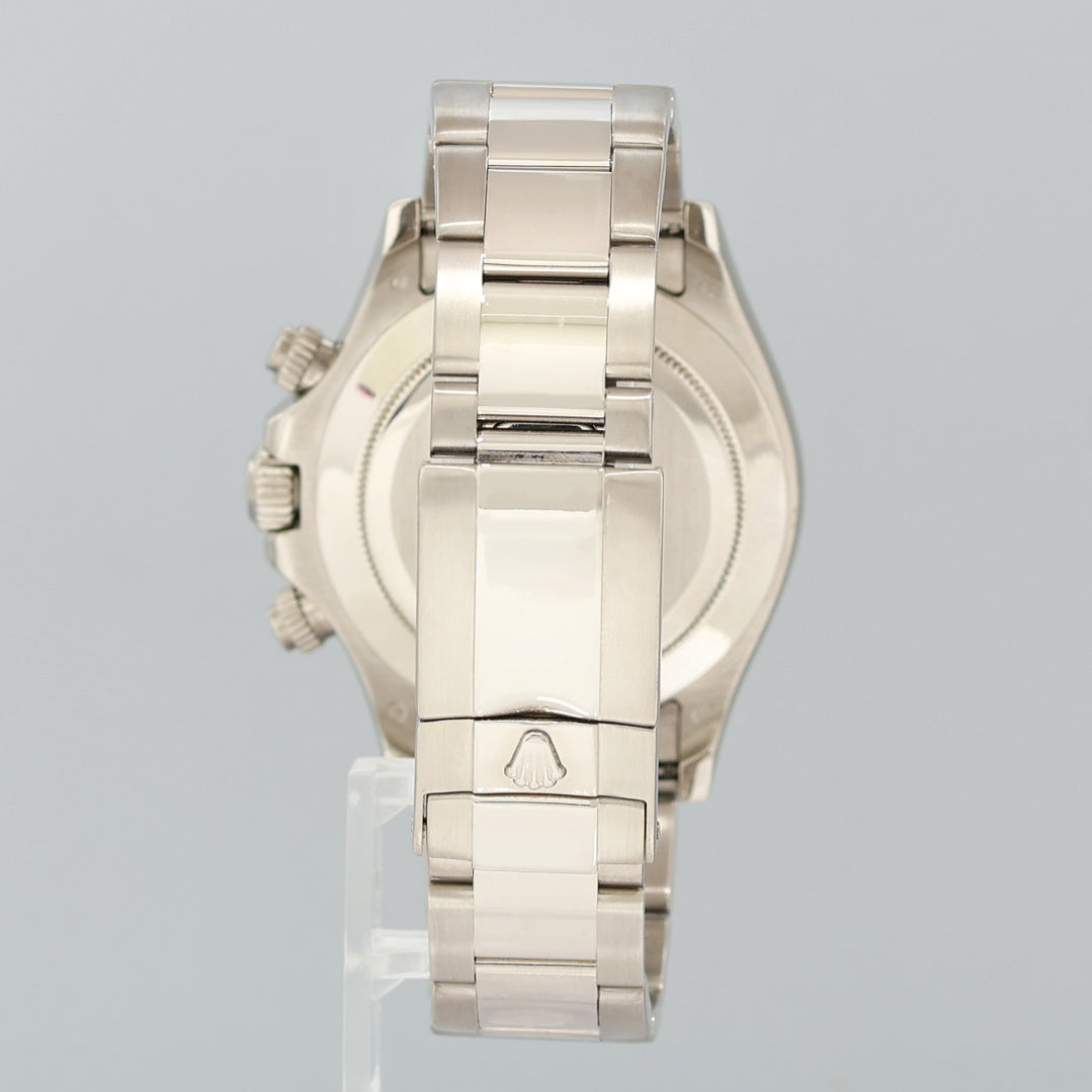 MINT Rolex Daytona Black Diamond Sapphire 116509 Cosmograph White Gold Watch