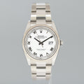2022 MINT Rolex DateJust White Roman 126234 Steel Oyster White Gold Watch