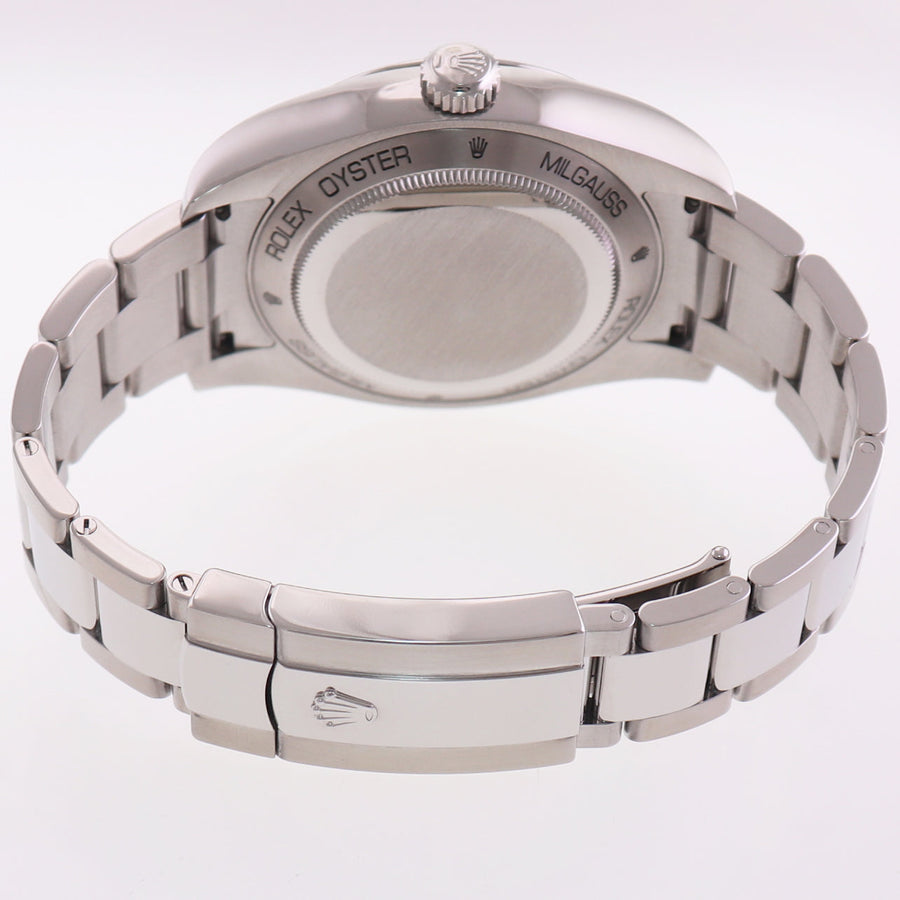 MINT PAPERS Rolex Milgauss Blue Dial Anniversary Green 116400GV Steel Watch Box