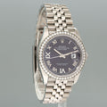 NEW PAPERS Rolex DateJust Jubilee 36mm 126284RBR Purple Roman Diamond Bezel Watch