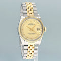 MINT Rolex Oyster Perpetual Date Two Tone Gold Champagne Jubilee Watch 1500 1505