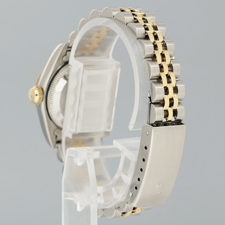 Ladies Rolex DateJust 26mm 69173 Blue Vignette Diamond Two Tone Gold Jubilee Watch