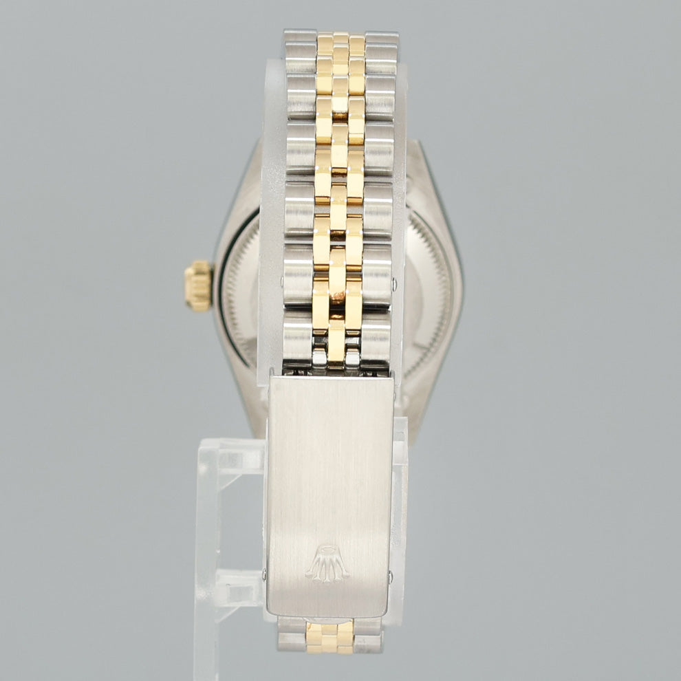 Ladies Rolex DateJust 26mm 69173 Blue Vignette Diamond Two Tone Gold Jubilee Watch