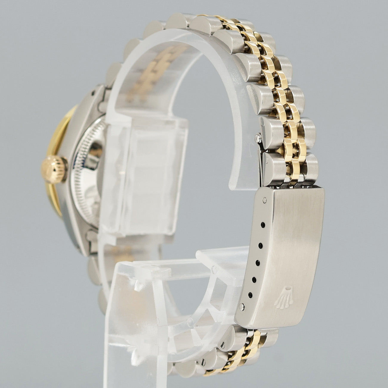 Diamond Ladies Rolex DateJust 26mm 6917 Two Tone Gold Mother of Pearl Jubilee Watch