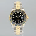 2024 NEW PAPERS Rolex GMT Master Gold Two Tone Jubilee Black 126713 Watch Box