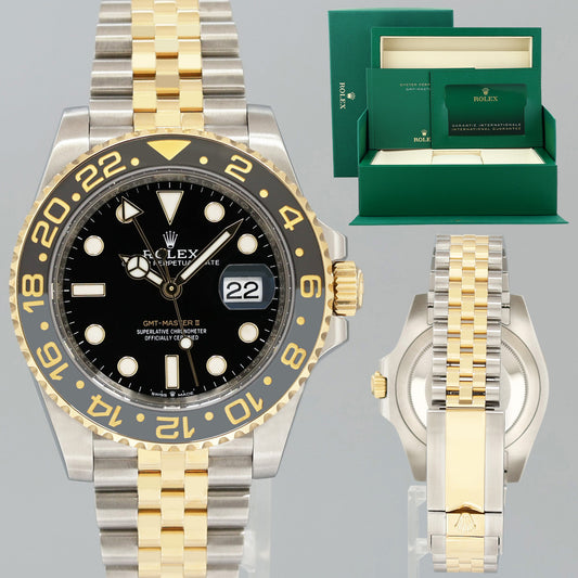 2025 NEW PAPERS Rolex 126713GRNR GMT Master II "Zombie" Gold Two Tone Jubilee Watch