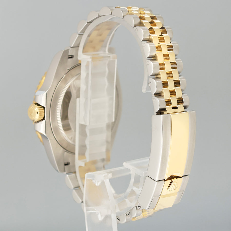 2024 NEW PAPERS Rolex GMT Master Gold Two Tone Jubilee Black 126713 Watch Box