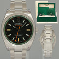 2019 Stickers New Rolex Milgauss 116400GV Black Green 40mm Anti-Magnetic Black Watch