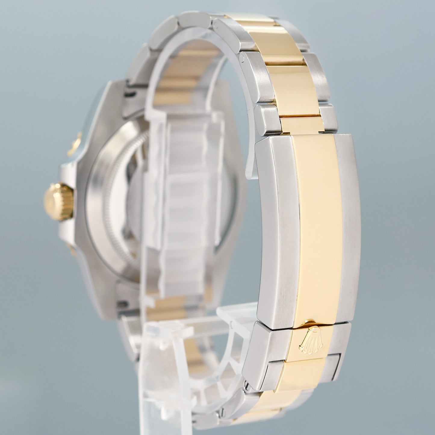 MINT Rolex Submariner 116613LN Two Tone Steel Yellow Gold Black Diamond Serti Watch