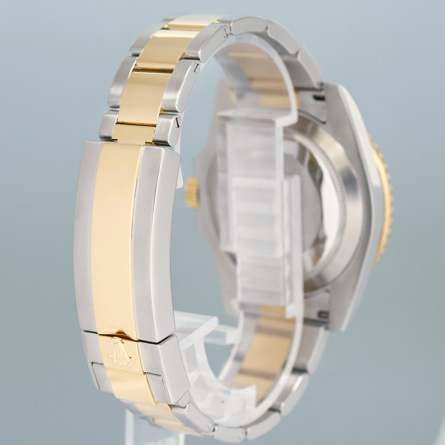 MINT Rolex Submariner 116613LN Two Tone Steel Yellow Gold Black Diamond Serti Watch