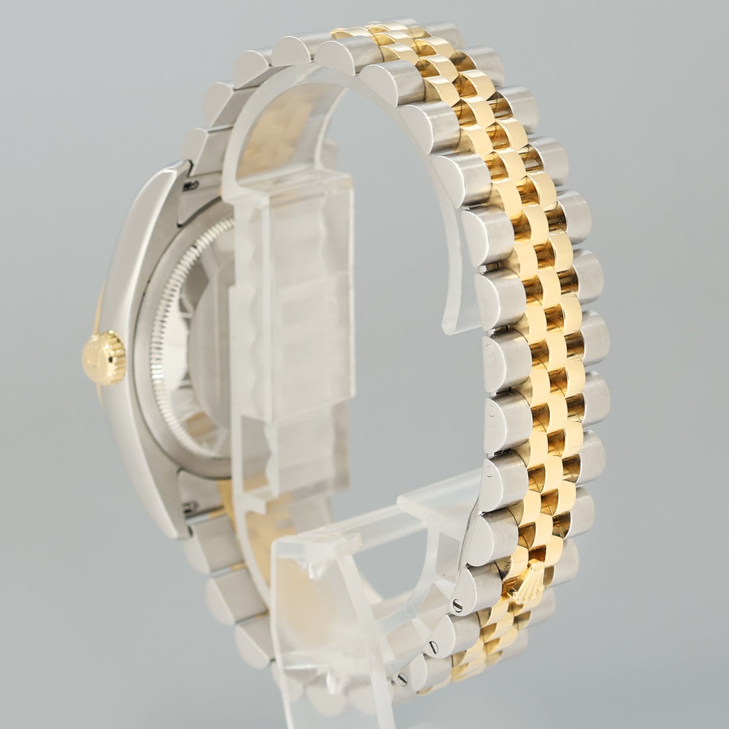 MINT Rolex DateJust Jubilee Two Tone Yellow Gold Black Sunbeam Roman 116233 Watch