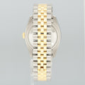 MINT Rolex DateJust Jubilee Two Tone Yellow Gold Black Sunbeam Roman 116233 Watch