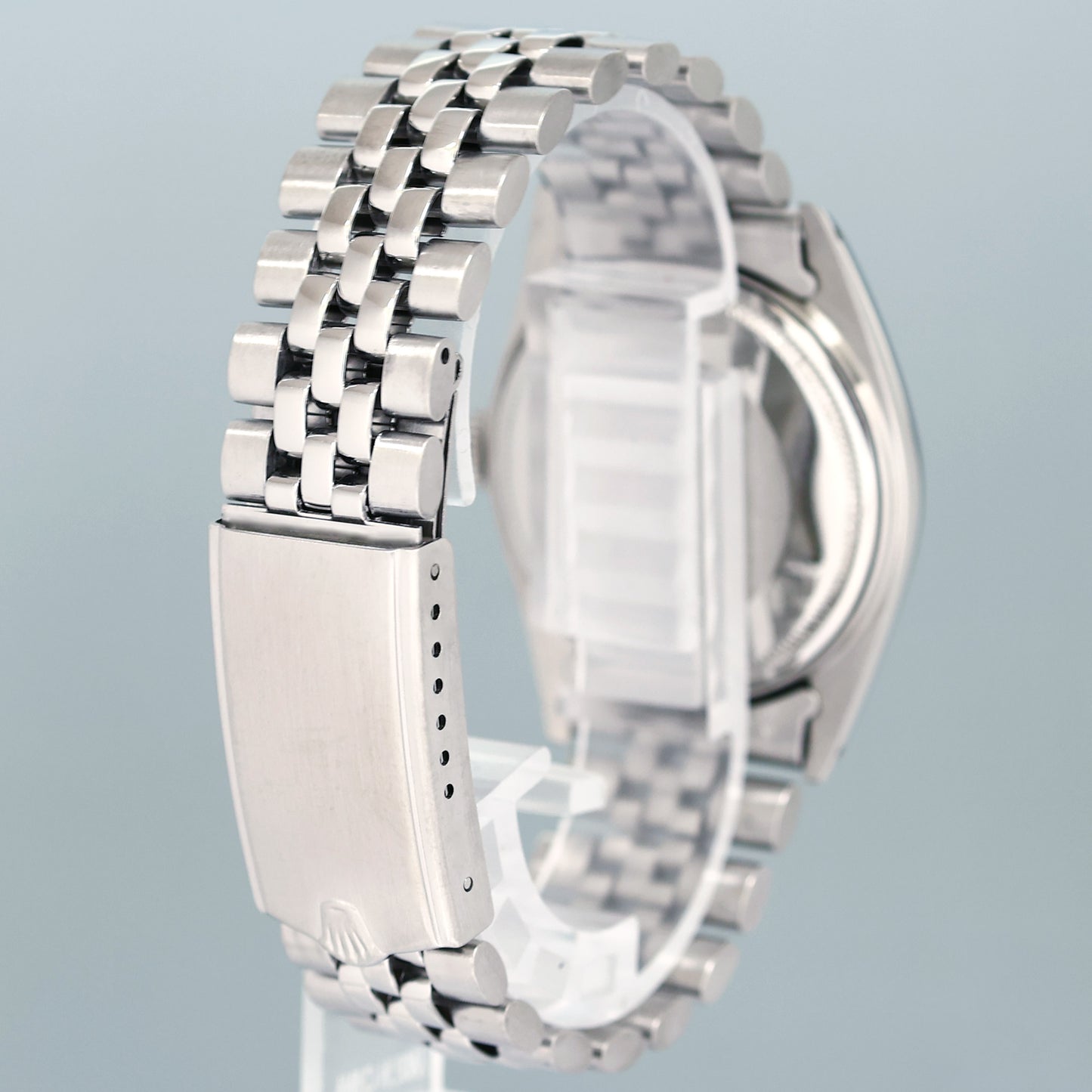 Rolex DateJust 1601 Blue Diamond Dial White Gold Jubilee Band 36mm Watch Box