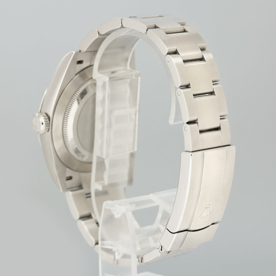 OCT 2025 NEW PAPERS 134300 Steel Rolex Oyster Perpetual 41mm Silver Stick Watch Box