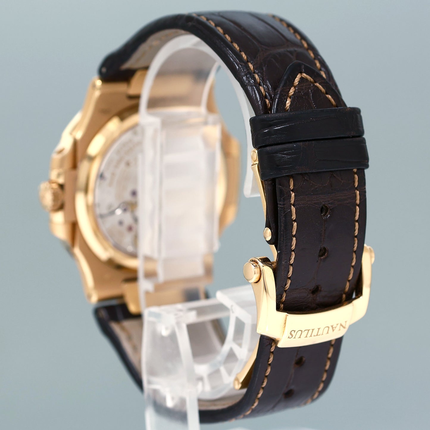 NOS NEW PAPERS Patek Philippe Nautilus Moonphase Rose Gold 5712R Leather Watch Box