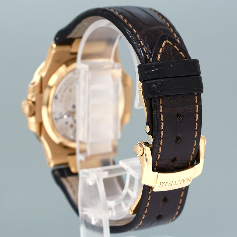 NOS NEW PAPERS Patek Philippe Nautilus Moonphase Rose Gold 5712R Leather Watch Box