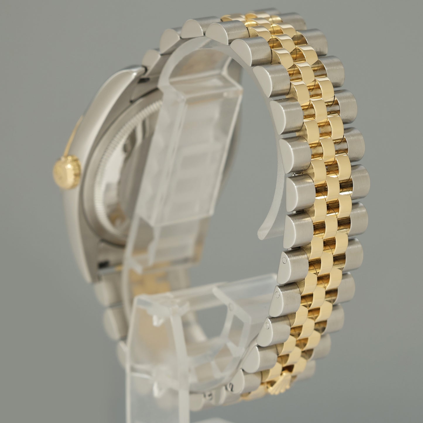 MINT Rolex DateJust Tone Rose Gold Steel 36mm Champagne Diamond 116233 Watch Box