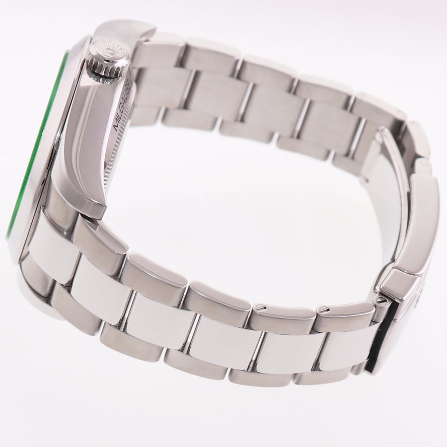 MINT PAPERS Rolex Milgauss Green Anniversary 116400GV 40mm Steel Black Watch Box