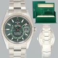 2025 NEW PAPERS Rolex 336934 Sky-Dweller Steel Green Oyster Fluted 42mm Watch Box