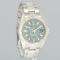 2025 NEW Rolex Sky-Dweller Steel Green Oyster Fluted 42mm 336934 Watch Box