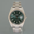 2024 NEW PAPERS Rolex DateJust 41 Mint Green Stick Oyster 126334 Watch Box