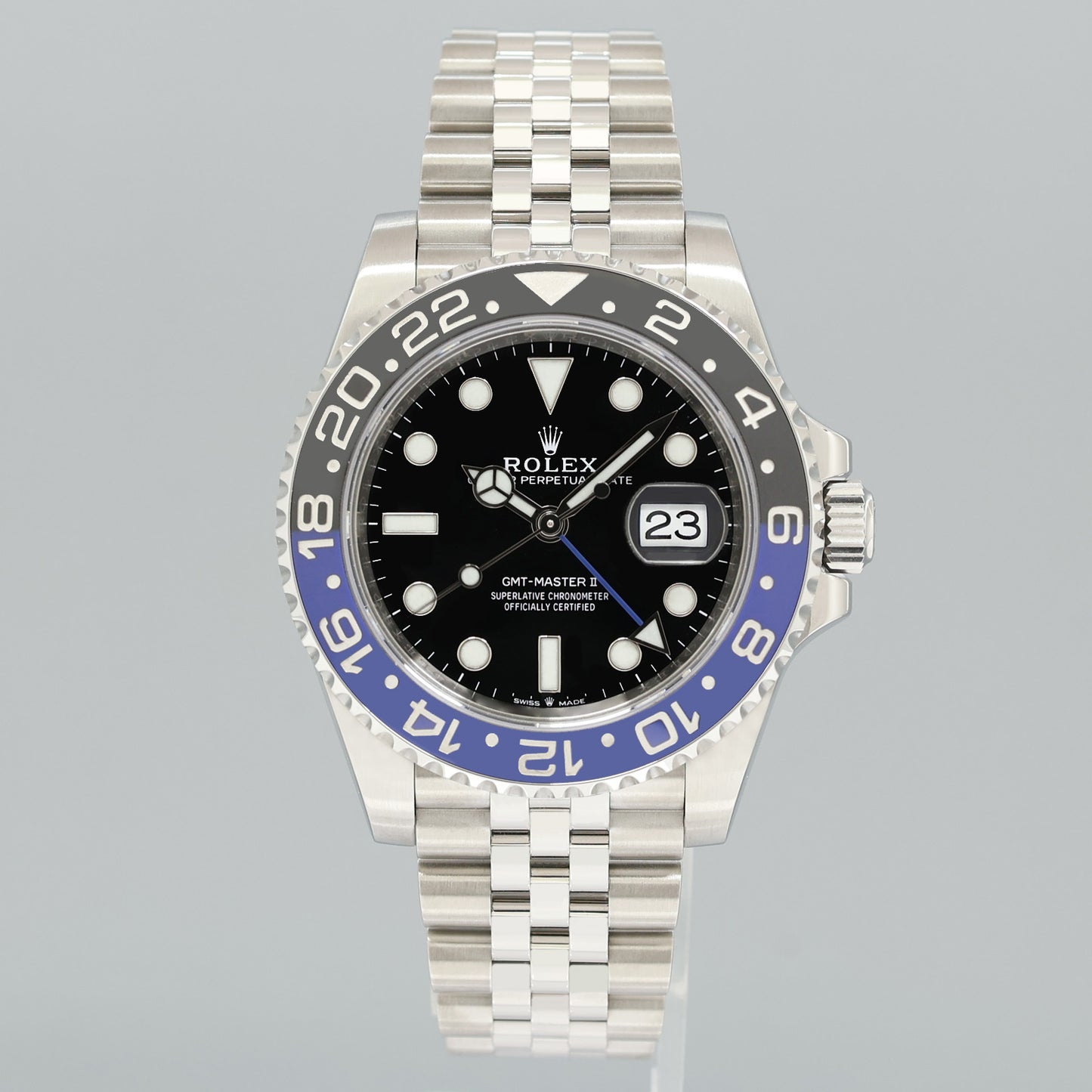 2025 CPO PAPERS 126710 BLNR Rolex GMT Master II Batman Blue Jubilee Steel Watch