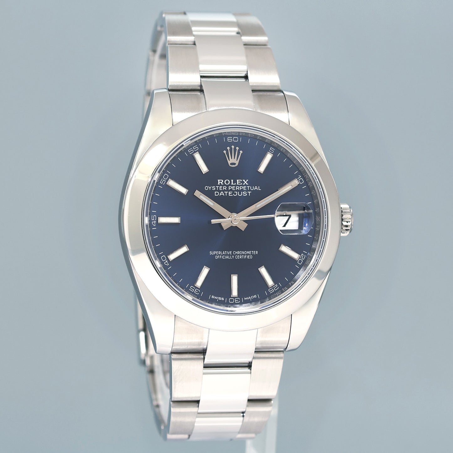MINT PAPERS Rolex DateJust 41 Steel 126300 Blue Stick Oyster Band 41mm Watch Box
