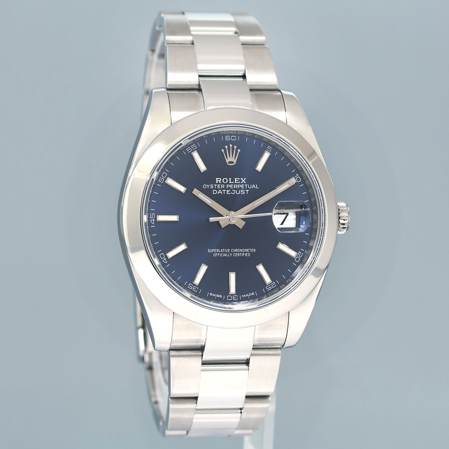 MINT PAPERS Rolex DateJust 41 Steel 126300 Blue Stick Oyster Band 41mm Watch Box