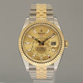2026 NEW PAPERS Rolex Sky-Dweller Two Tone Champagne Jubilee 42mm 336933 Watch