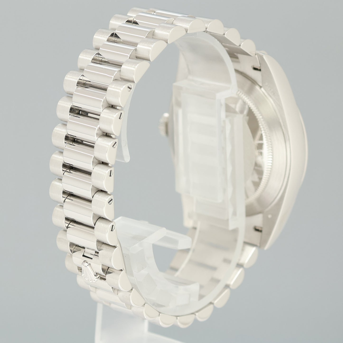 PAPERS MINT Rolex Platinum President 228206 Black Stick 40mm Day Date 40 Watch Box