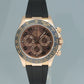2015 MINT Rolex Daytona Chocolate Arabic Ceramic 116515 Rose Gold Rubber Watch Box