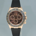 MINT 2014 Rolex Daytona Chocolate Arabic Ceramic 116515 Rose Gold Rubber Watch Box