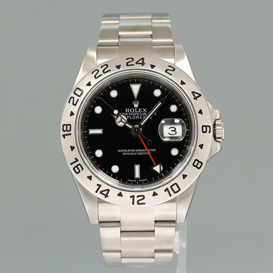 2007 MINT Rolex Explorer II 16570 Stainless Steel Black 3186 GMT 40mm Watch Box