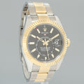 2022 MINT Rolex Sky-Dweller 326933 Black Two Tone Gold Steel 42mm Watch Box