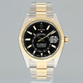 2022 MINT Rolex Sky-Dweller 326933 Black Two Tone Gold Steel 42mm Watch Box