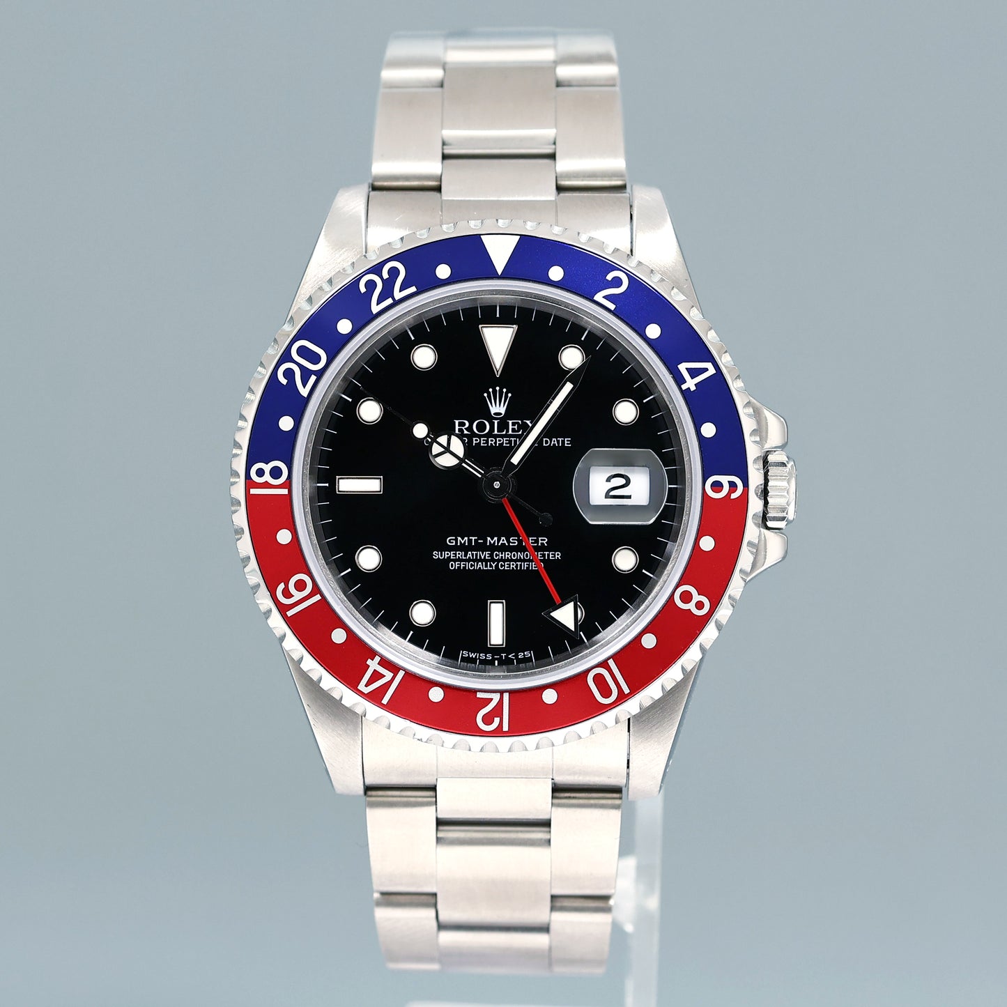 MINT PAPERS Rolex GMT-Master Pepsi Blue Red 40mm Tritium Steel 16700 Watch Box