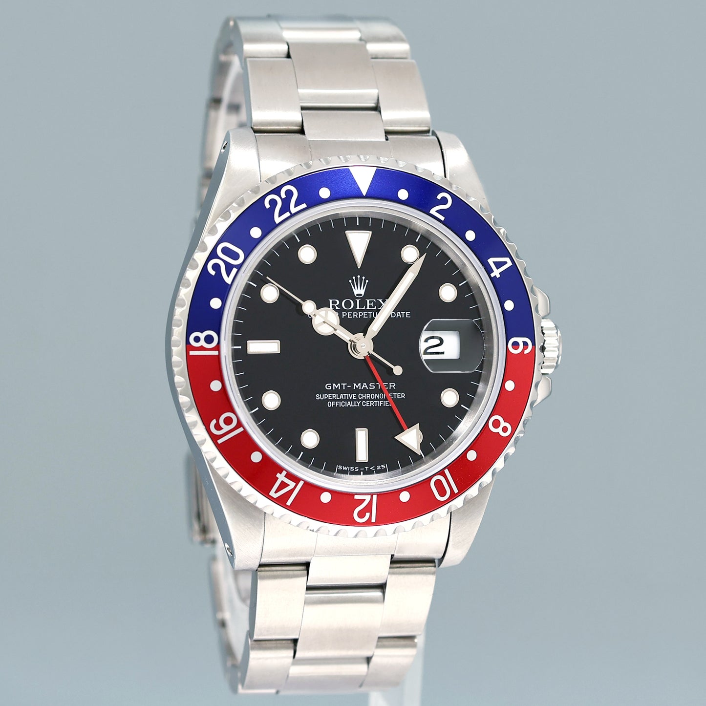 MINT PAPERS Rolex GMT-Master Pepsi Blue Red 40mm Tritium Steel 16700 Watch Box