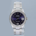 MINT 2022 Ladies Rolex DateJust 31mm Aubergine Roman Gold Diamond 278384RBR Watch