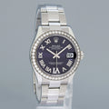 MINT 2022 Ladies Rolex DateJust 31mm Aubergine Roman Gold Diamond 278384RBR Watch